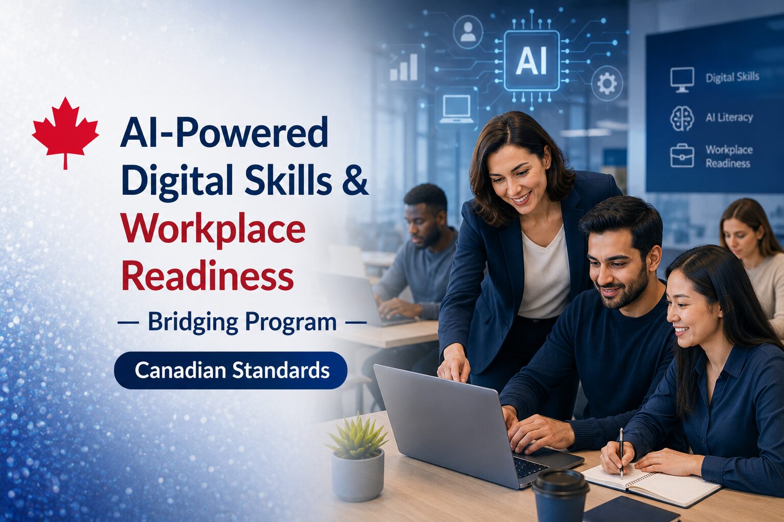 AI-Powered Digital Skills & Workplace Readiness – cours à l'affiche au Collège Richmond Hill
