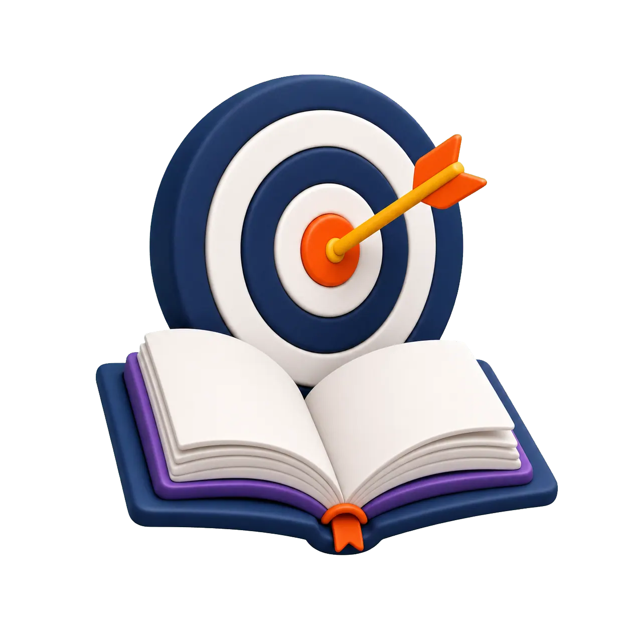 Livre ouvert et cible représentant une formation ciblée sur les compétences